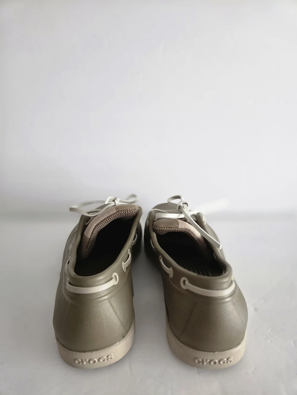 NWOT CROCS Khaki  Rubber Boat Shoe  Slip-On Sz.7 Mens